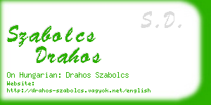 szabolcs drahos business card